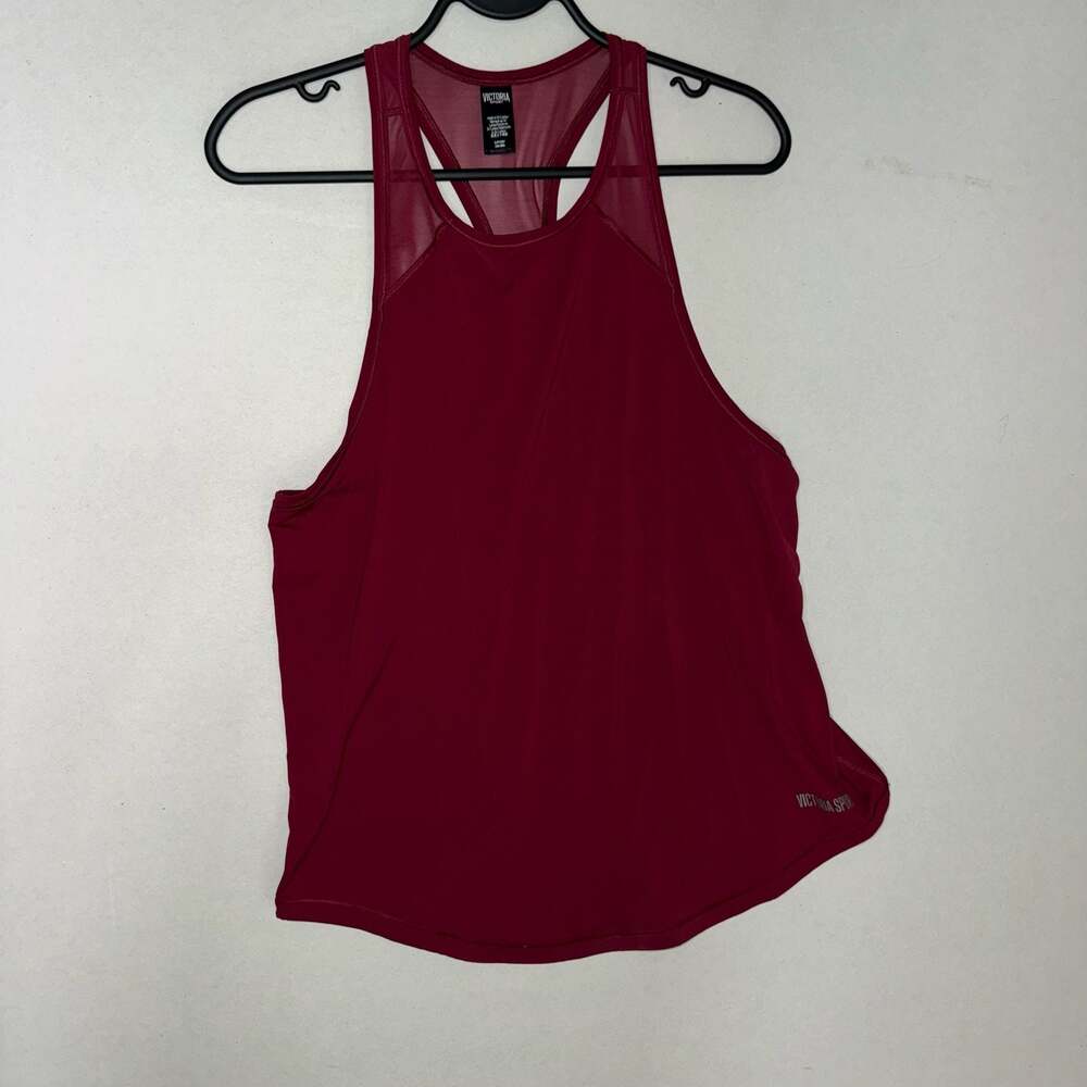 Victoria Sport Women's Maroon Mesh Racerback Tank Top Size S